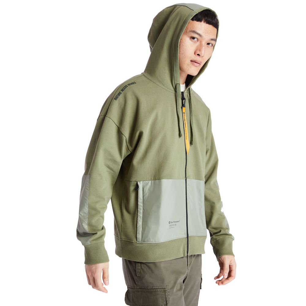 Sudadera Timberland Hombre Ecoriginal Ek+ Hoodie Verde Oliva - Chile TJB-785149